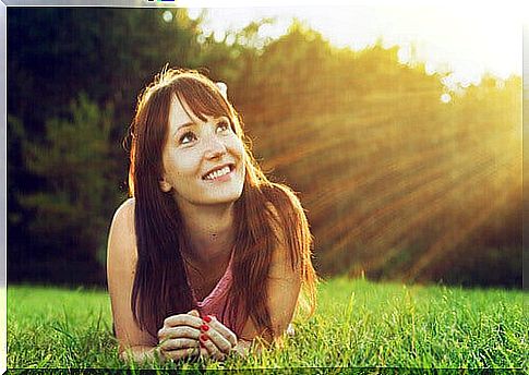 optimistic woman smiling