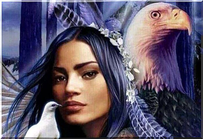 mujer-nativa-americana-con-aguila