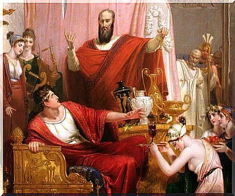 Greek mythology: sword of Damocles